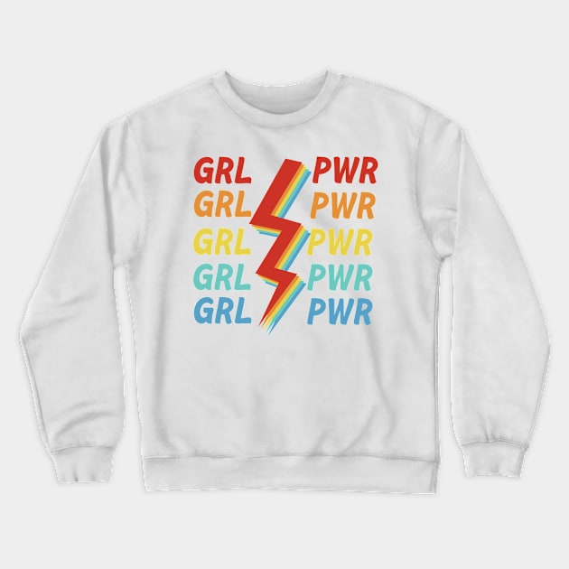 Girl Power Rainbow Crewneck Sweatshirt by Vintage Dream